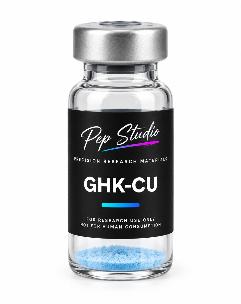 PEP STUDIO vial representing GHK-Cu raw powder